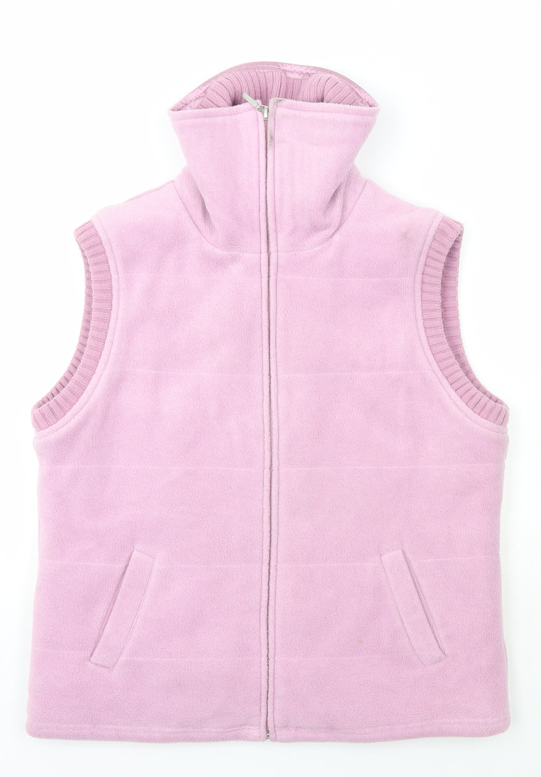 NEXT Womens Pink High Neck  Polyester Full Zip Jumper Size 14