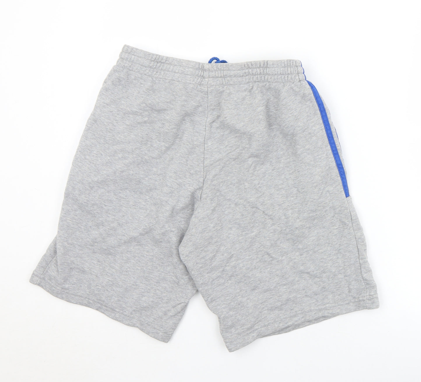 adidas Mens Grey  Cotton Sweat Shorts Size S L9 in Regular Drawstring