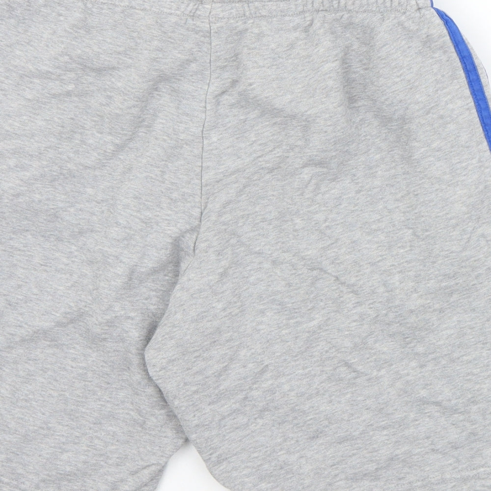 adidas Mens Grey  Cotton Sweat Shorts Size S L9 in Regular Drawstring