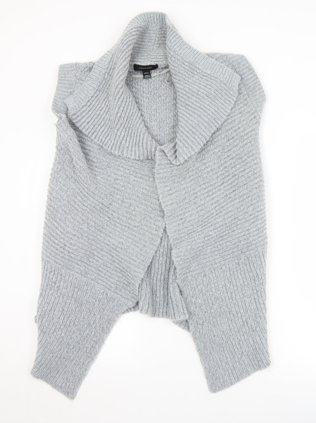 Atmosphere Womens Grey Collared  Acrylic Cardigan Jumper Size 6   - 6/8