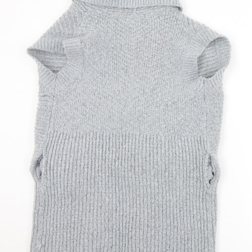 Atmosphere Womens Grey Collared  Acrylic Cardigan Jumper Size 6   - 6/8