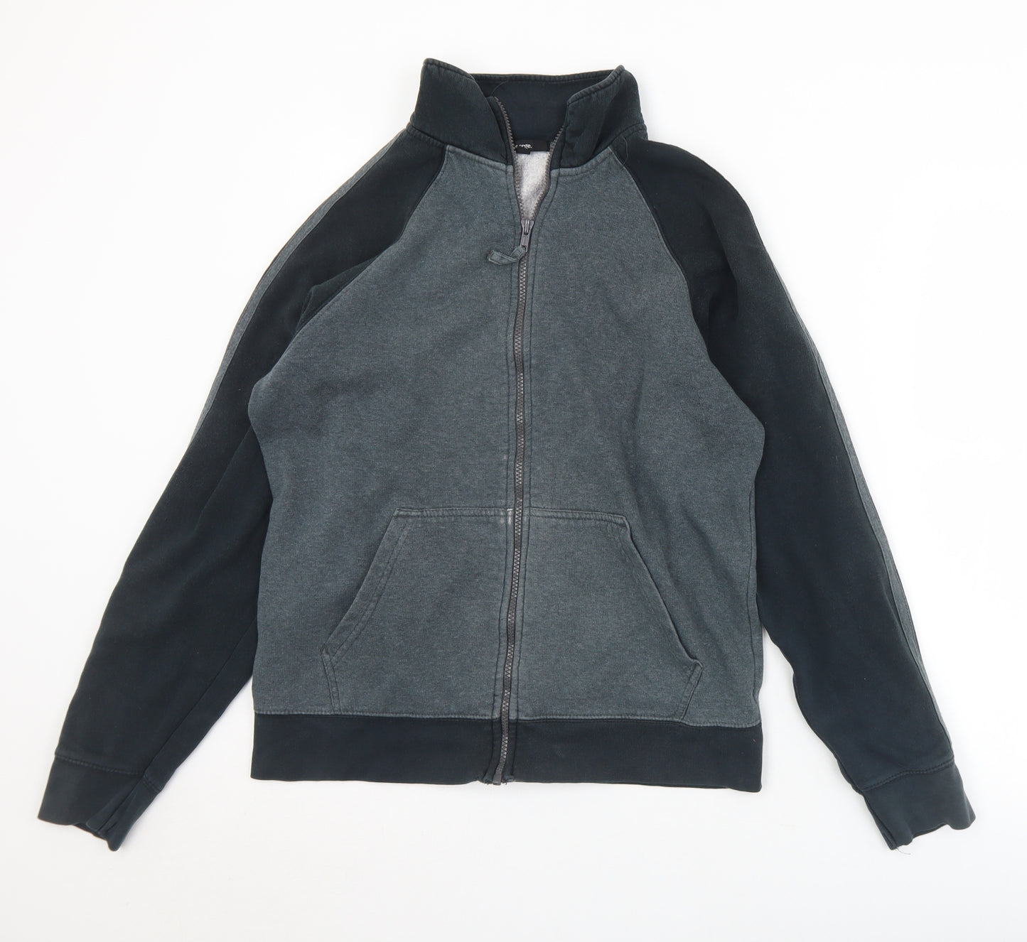 George Mens Grey  Cotton Full Zip Sweatshirt Size S