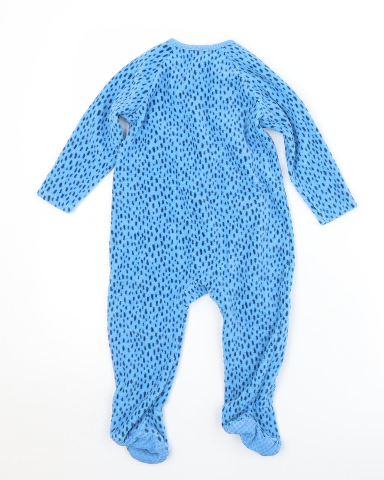 Dunnes Stores Baby Blue Geometric Polyester Babygrow One-Piece Size 12-18 Months  Zip