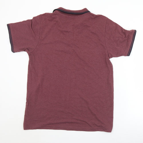 Orginals Mens Purple  Cotton  Polo Size M Collared Button
