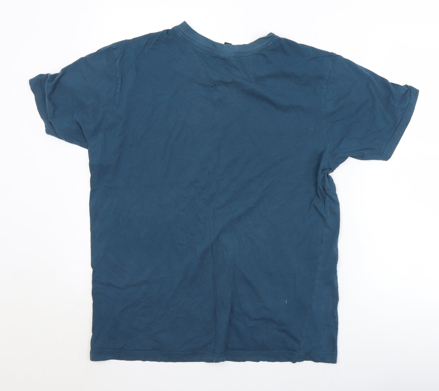 Donnay Mens Blue  Cotton  T-Shirt Size L V-Neck