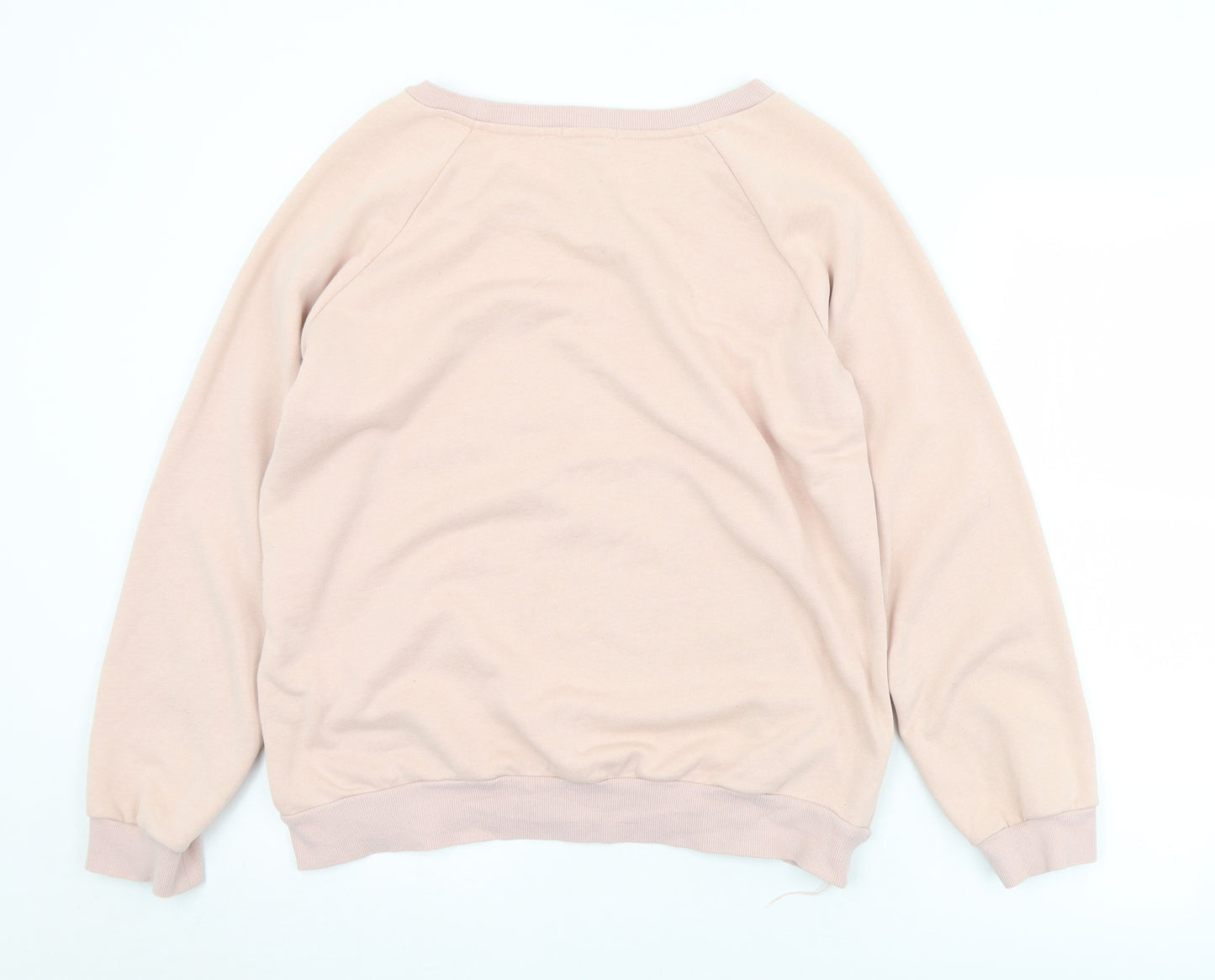 Molly Bracken Womens Pink  Cotton Pullover Sweatshirt Size XL