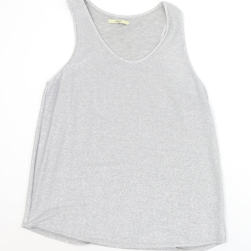 NEXT Womens Silver  Polyester Basic Tank Size 14 Round Neck