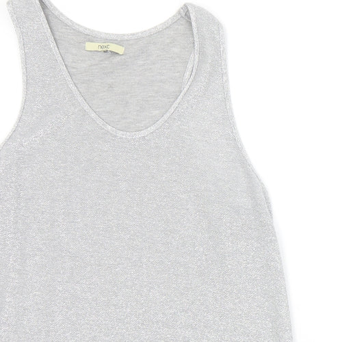 NEXT Womens Silver  Polyester Basic Tank Size 14 Round Neck