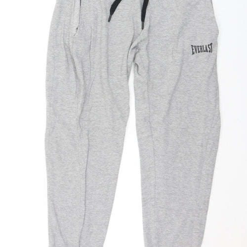 Everlast Womens Grey  Cotton Cropped Trousers Size 8 L24 in Regular Drawstring