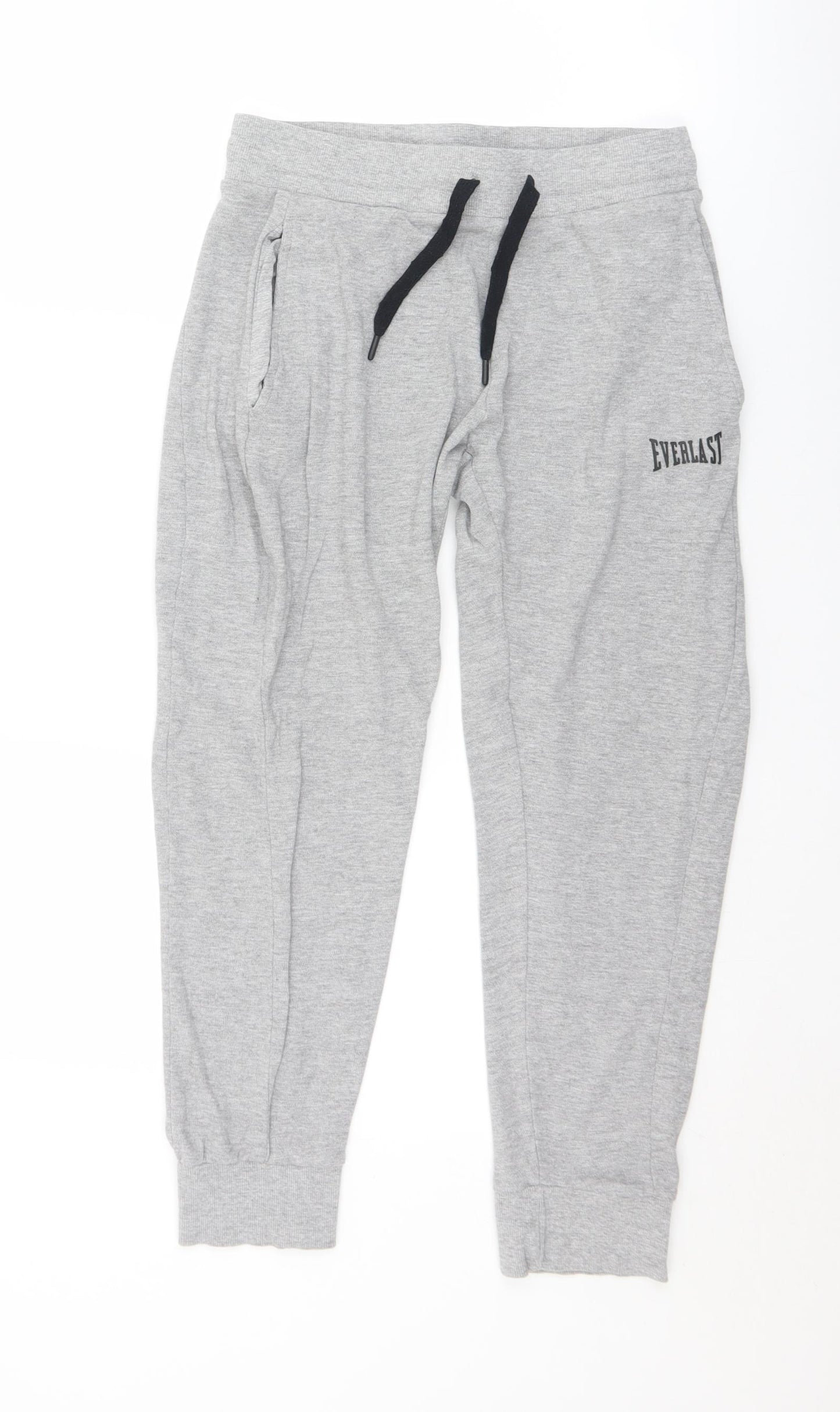 Everlast Womens Grey  Cotton Cropped Trousers Size 8 L24 in Regular Drawstring