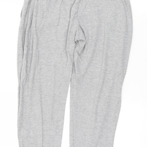 Everlast Womens Grey  Cotton Cropped Trousers Size 8 L24 in Regular Drawstring
