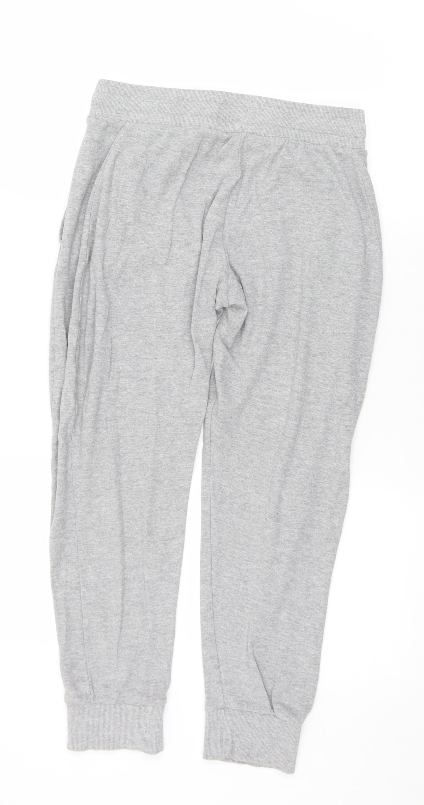 Everlast Womens Grey  Cotton Cropped Trousers Size 8 L24 in Regular Drawstring