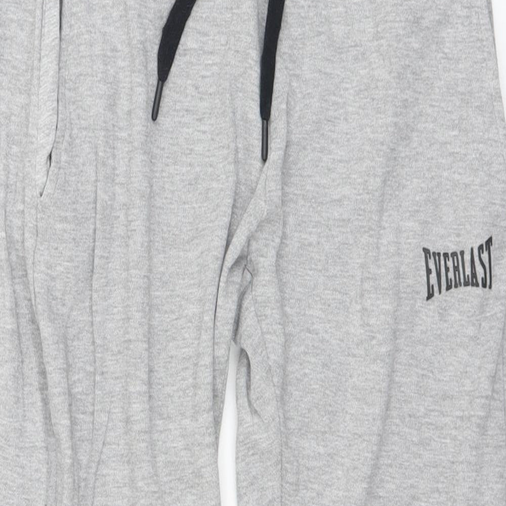 Everlast Womens Grey  Cotton Cropped Trousers Size 8 L24 in Regular Drawstring