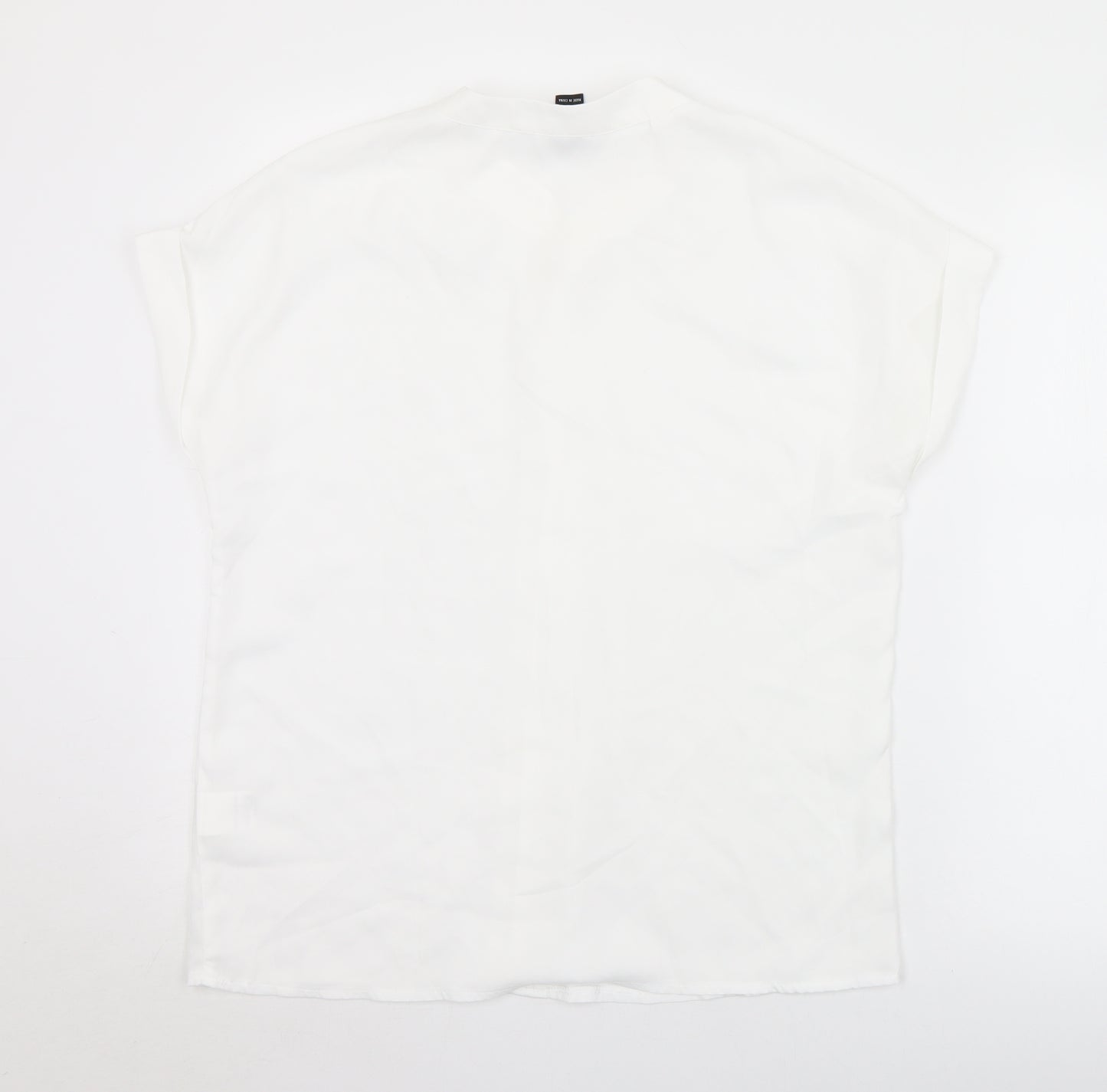 SheIn Womens White  Polyester Basic Blouse Size S Round Neck