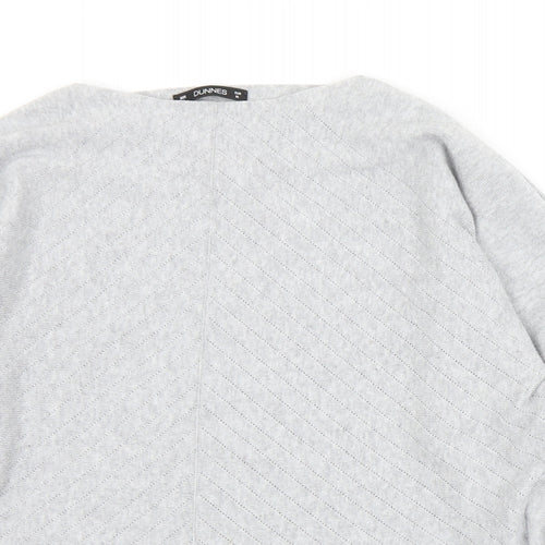 Dunnes Stores Womens Grey Boat Neck  Polyester Pullover Jumper Size M
