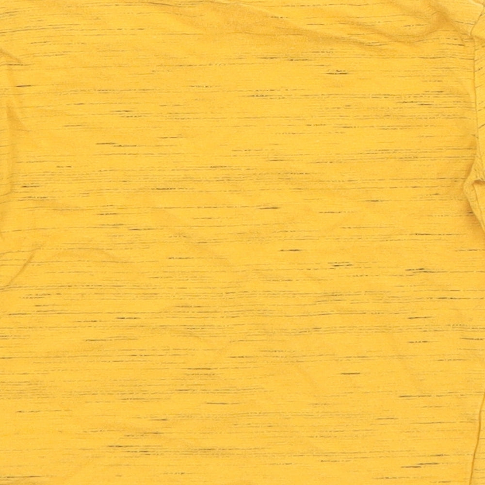 F&F Baby Yellow  Cotton Basic T-Shirt Size 12-18 Months Round Neck Snap