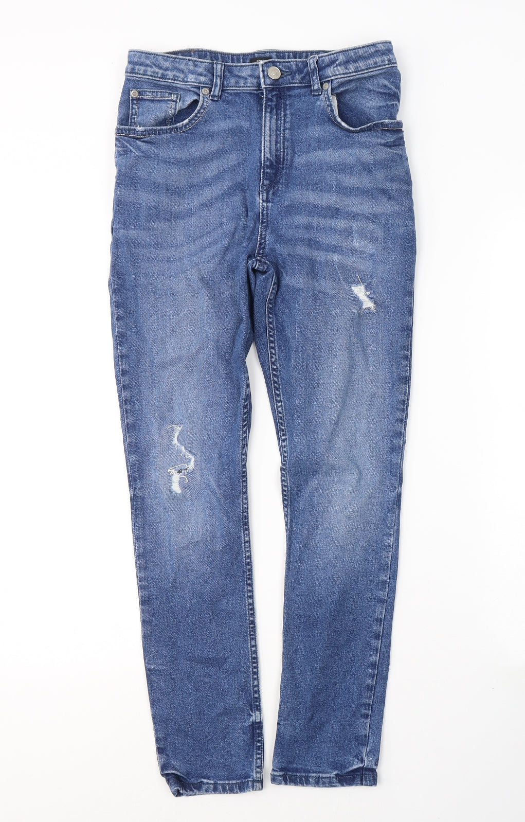 River Island Girls Blue  Cotton Skinny Jeans Size 12 Years  Regular Pullover