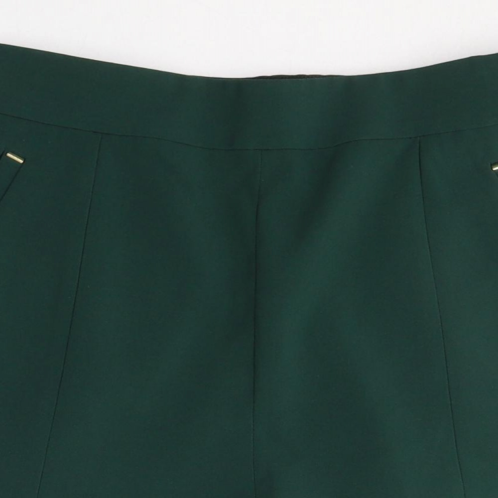 H&M Womens Green  Polyester Hot Pants Shorts Size 10 L3 in Regular Zip