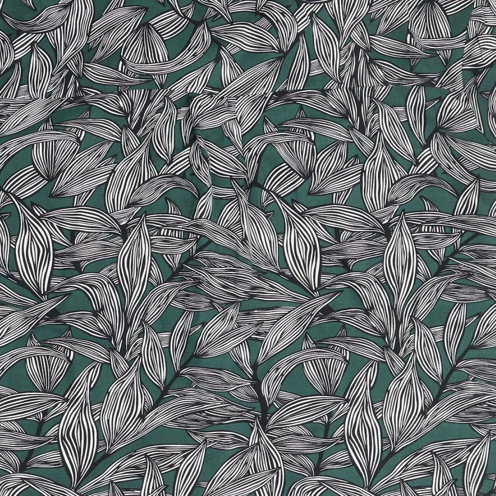 Grace & Mila Womens Green Floral Viscose Basic Button-Up Size M Collared