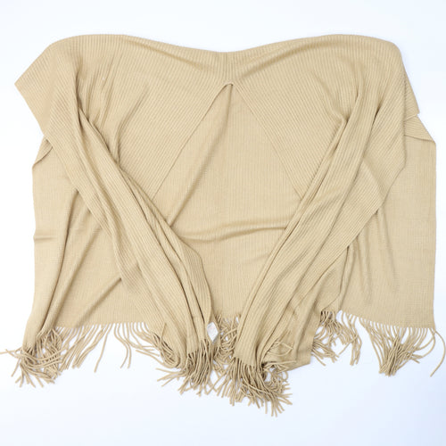 Florence + Fred Womens Beige V-Neck  Acrylic Cape Jumper One Size