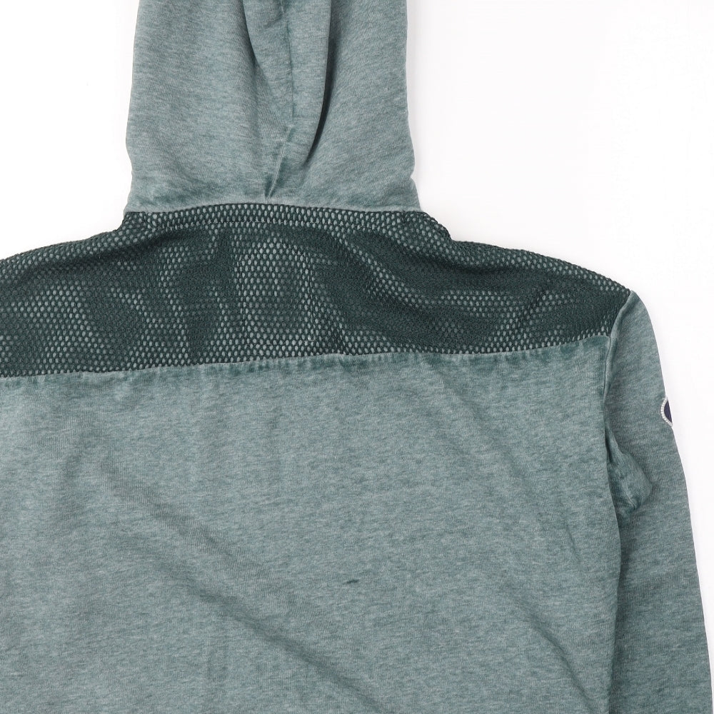 Superdry Womens Green  Cotton Pullover Hoodie Size L  Pullover