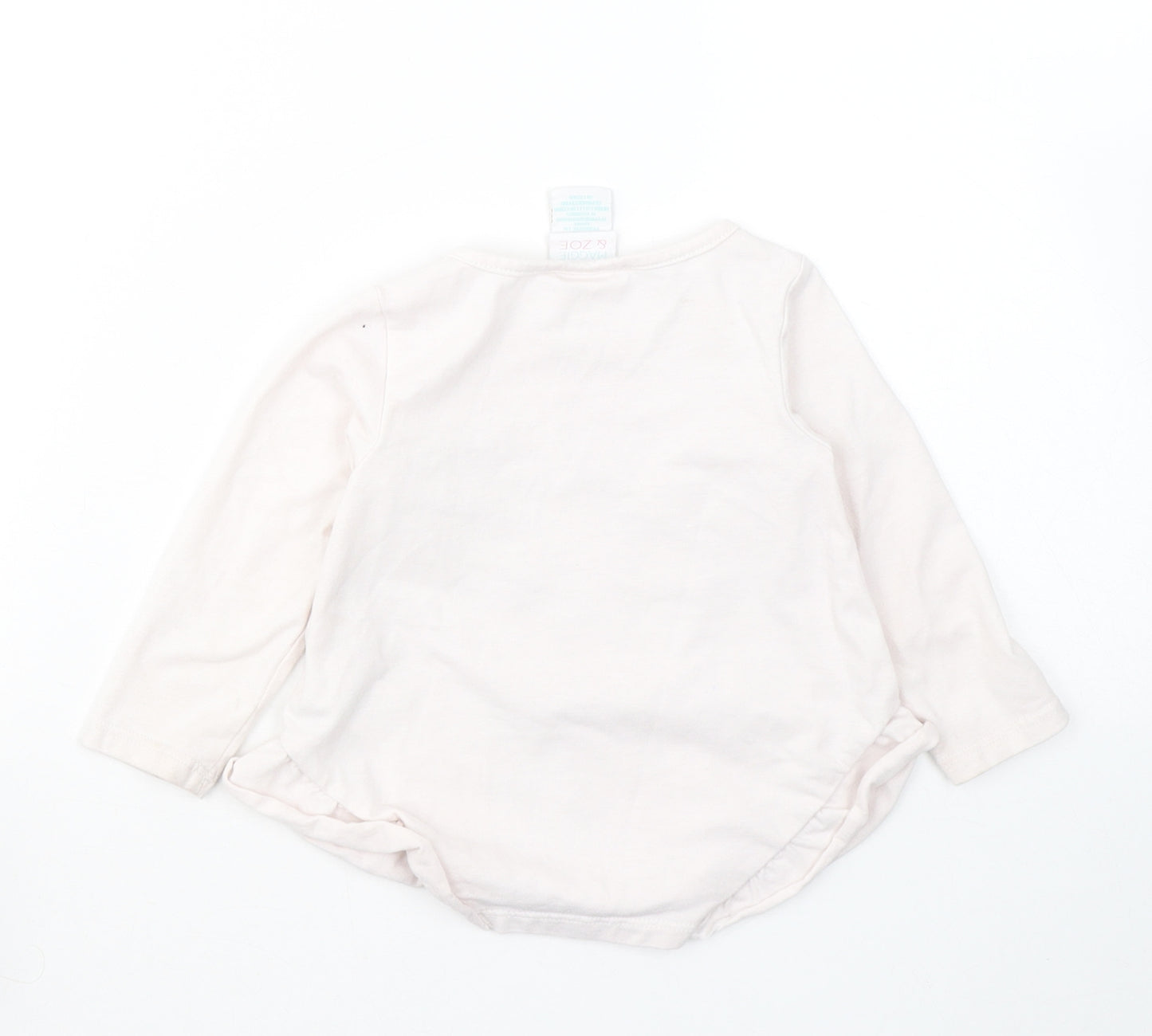 Maggie & Zoe Girls Pink  Cotton Pullover Casual Size 12 Months Round Neck Pullover - Bird
