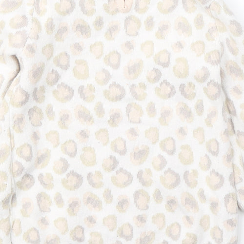 Cynthia Rowley Girls Ivory Animal Print Cotton Tunic Jumper Size 12-18 Months  Pullover