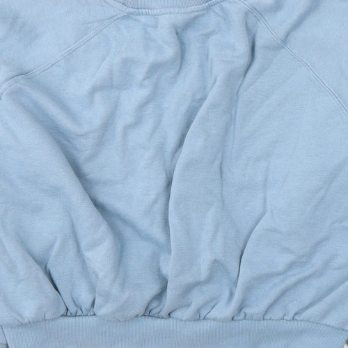 Divided by H&M Womens Blue  Cotton Pullover Sweatshirt Size L  Pullover - Feel emphaty