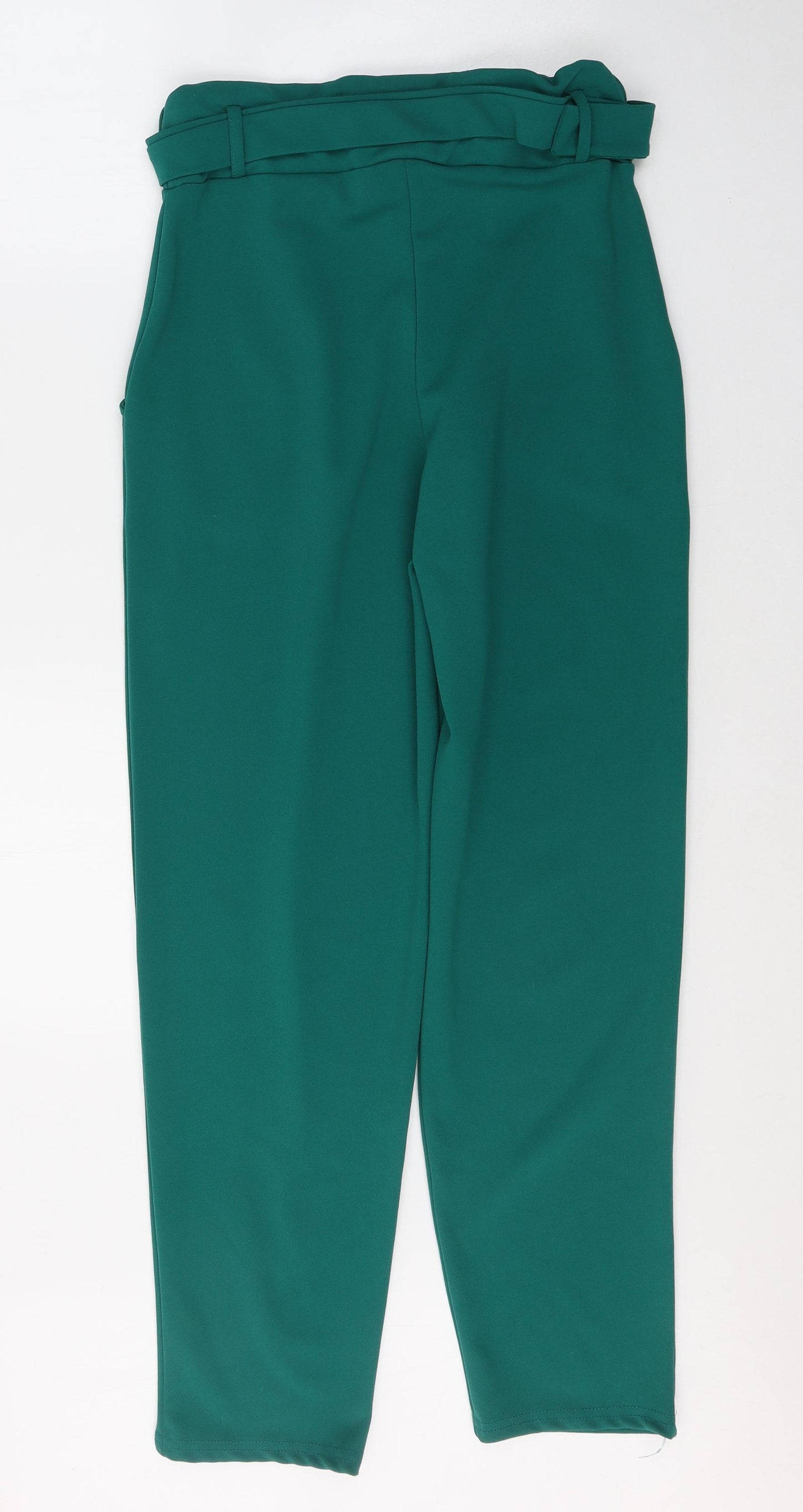 PARISIAN SIGNATURE Womens Green  Polyester Trousers  Size 12 L27 in Regular