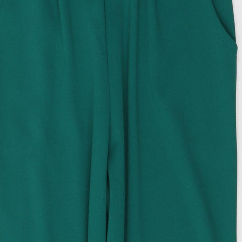 PARISIAN SIGNATURE Womens Green  Polyester Trousers  Size 12 L27 in Regular