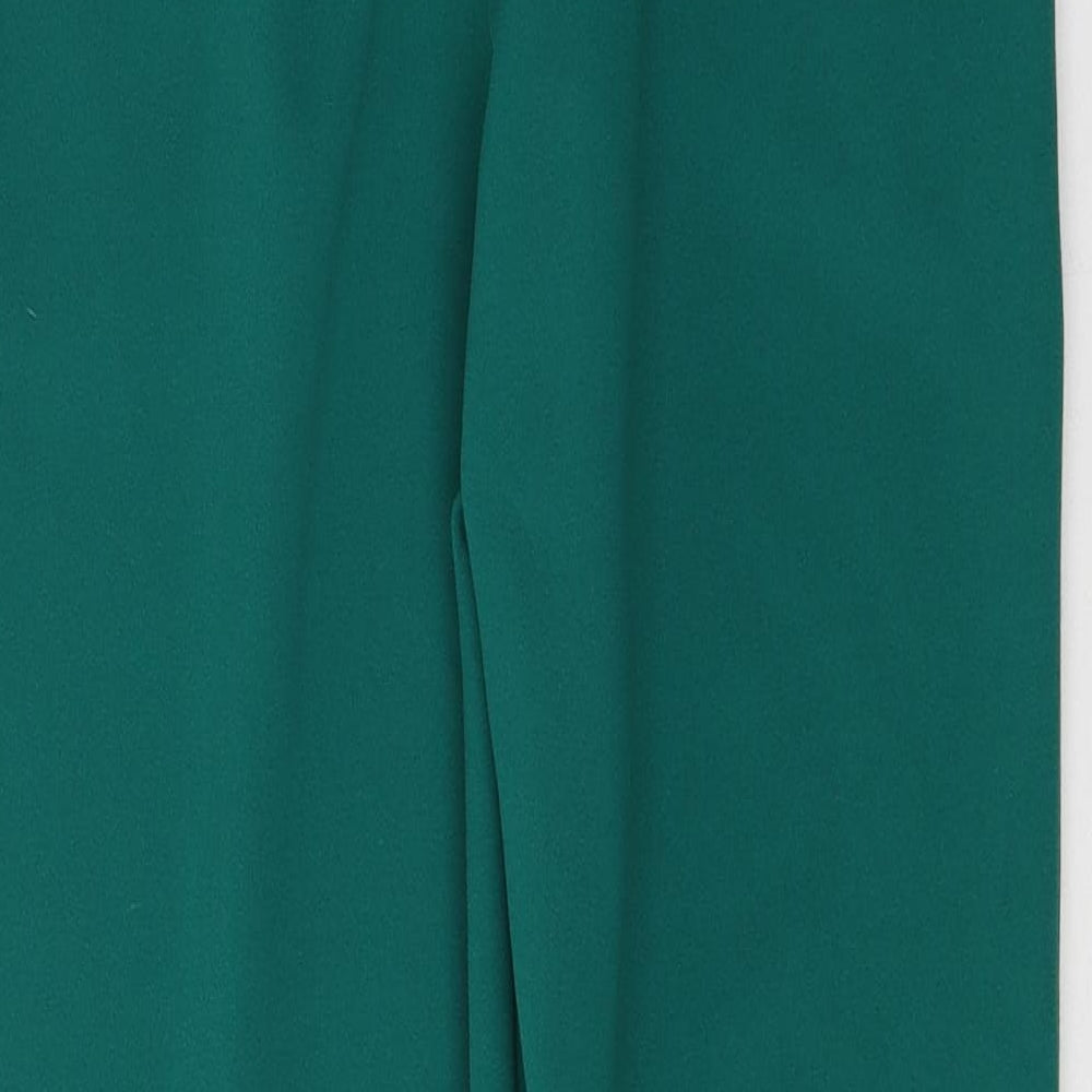 PARISIAN SIGNATURE Womens Green  Polyester Trousers  Size 12 L27 in Regular