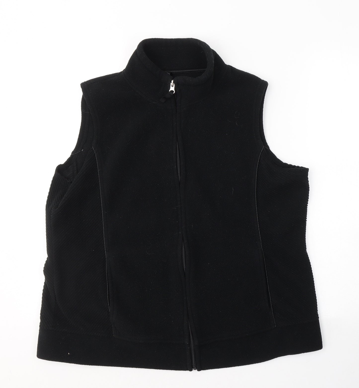 Bonmarché Womens Black   Gilet Jacket Size L  Zip