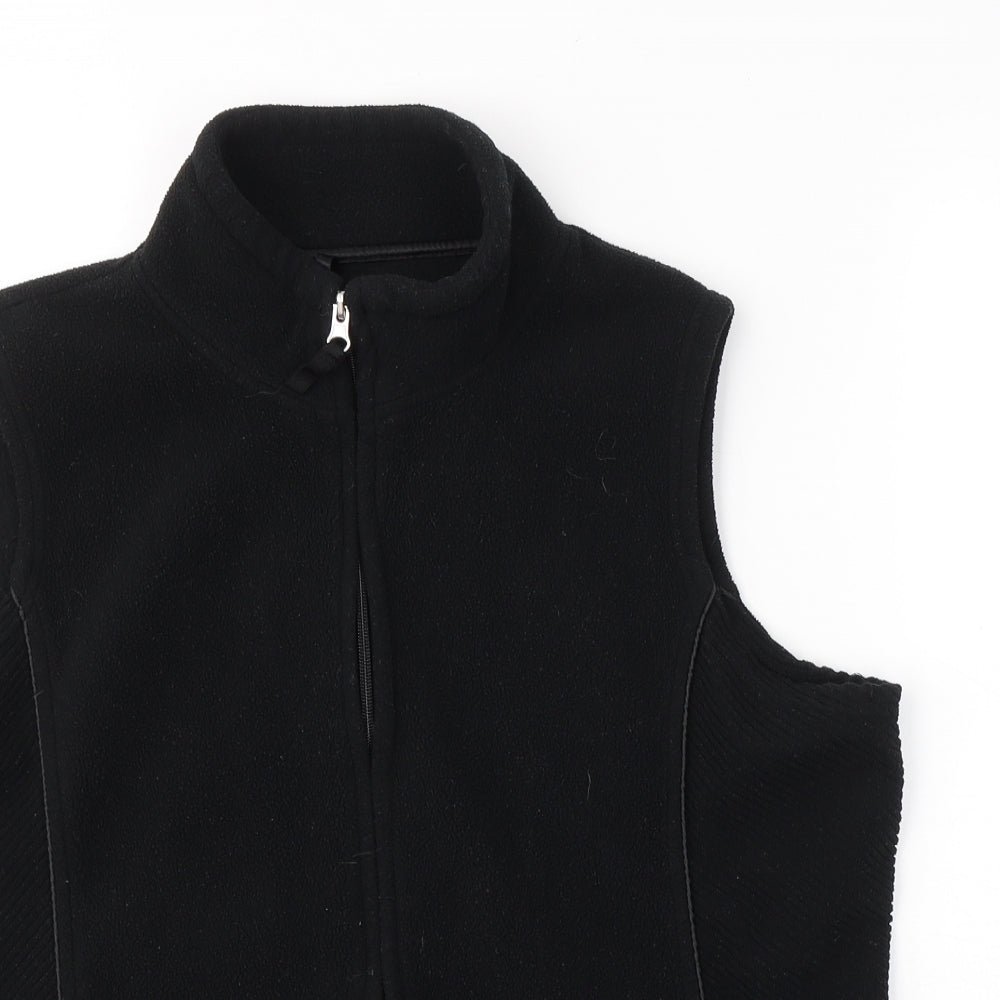 Bonmarché Womens Black   Gilet Jacket Size L  Zip