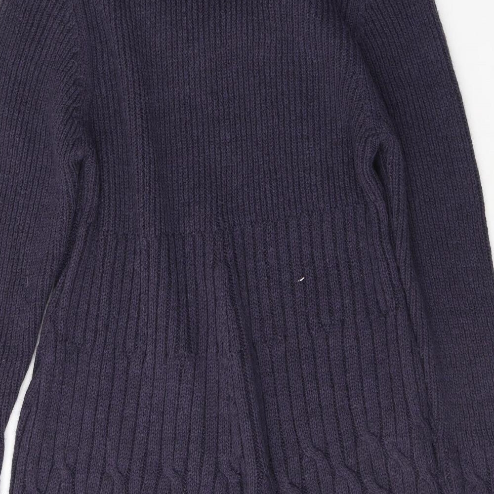 NEXT Womens Purple V-Neck  Acrylic Tunic Jumper Size 18