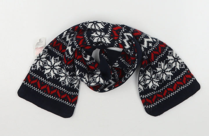 Primark Boys Multicoloured Fair Isle Acrylic Scarf Size Regular