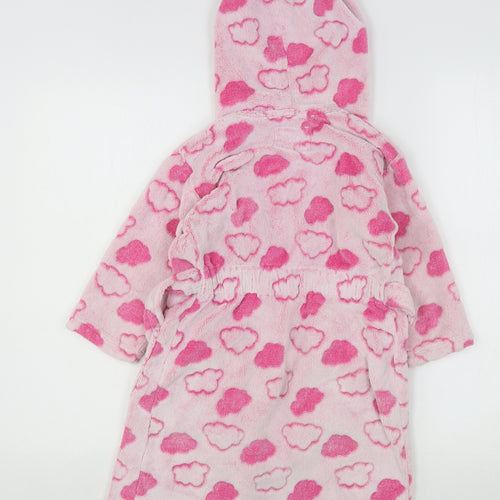 F&F Girls Pink Geometric Polyester Kimono Gown Size 3-4 Years