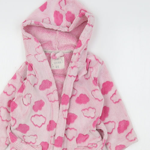 F&F Girls Pink Geometric Polyester Kimono Gown Size 3-4 Years