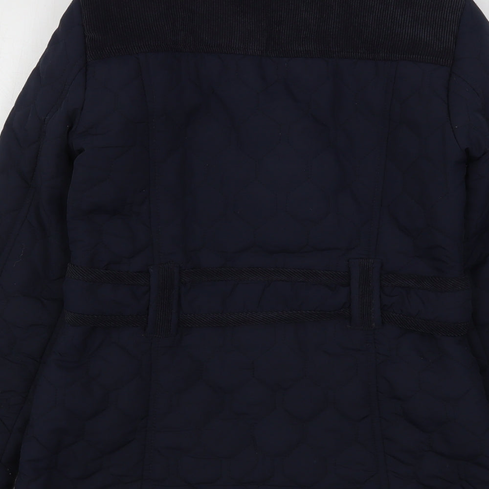 Brave Soul Womens Blue   Quilted Coat Size 8