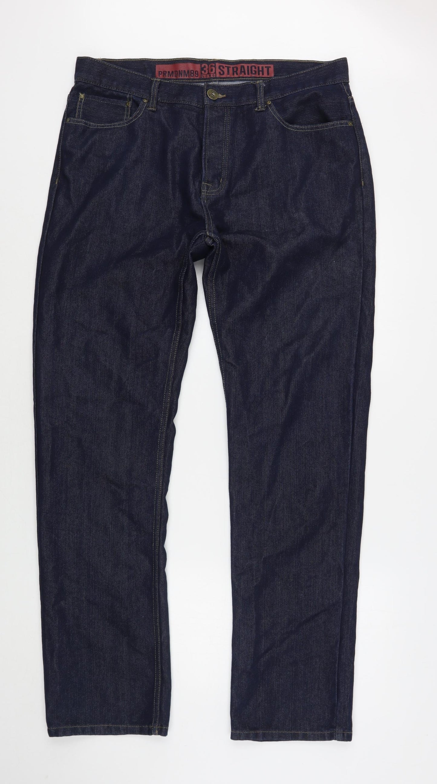 George Mens Blue  Cotton Straight Jeans Size 36 L33 in Regular