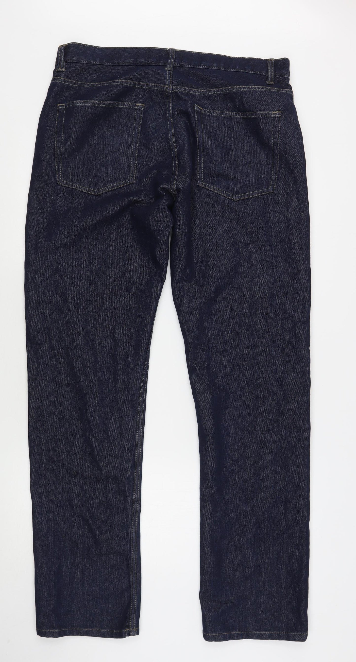 George Mens Blue  Cotton Straight Jeans Size 36 L33 in Regular