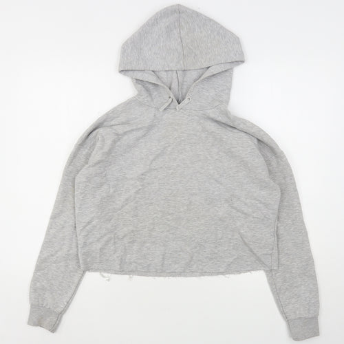 New Look Girls Grey  Polyester Pullover Hoodie Size 14-15 Years