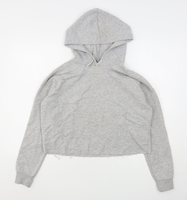 New Look Girls Grey Polyester Pullover Hoodie Size 14-15 Years