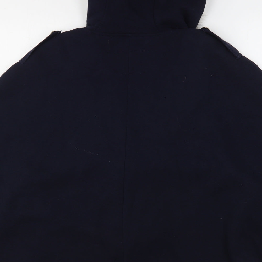 Atmosphere Womens Blue  Cotton Cape Hoodie Size 8