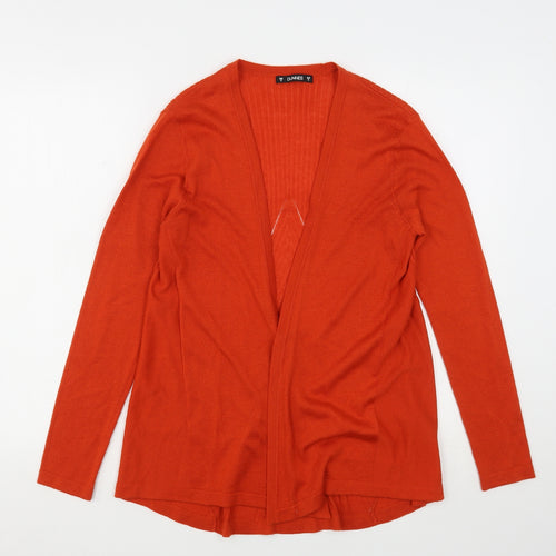 Dunnes Stores Womens Orange V-Neck  Acrylic Cardigan Jumper Size S