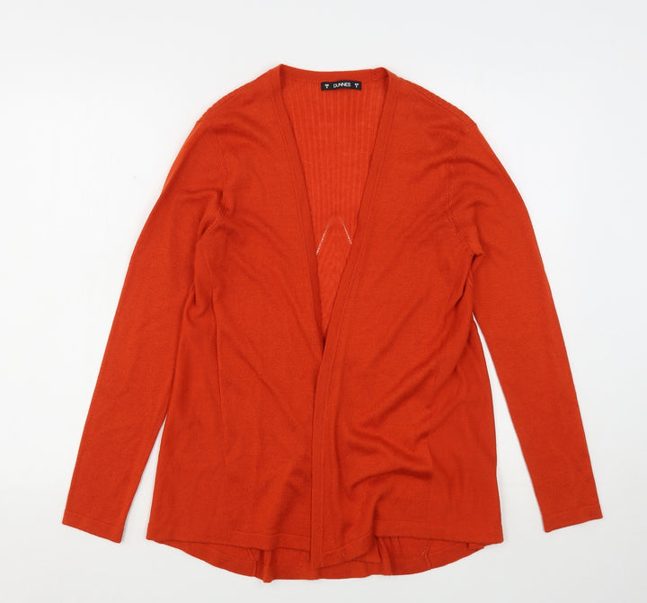 Dunnes Stores Womens Orange V-Neck  Acrylic Cardigan Jumper Size S