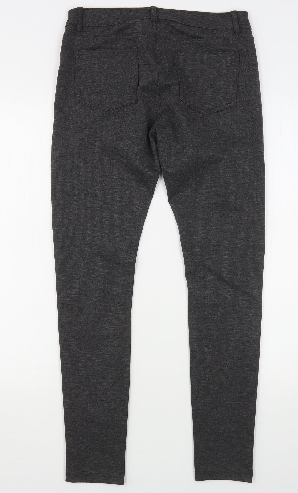 Denim Co Womens Grey  Polyester Trousers  Size 12 L28 in Regular Button