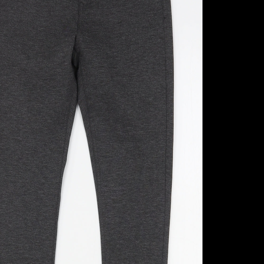 Denim Co Womens Grey  Polyester Trousers  Size 12 L28 in Regular Button