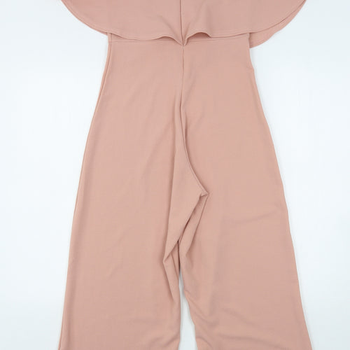 PRETTYLITTLETHING Womens Pink  Polyester Jumpsuit One-Piece Size 10 L21 in