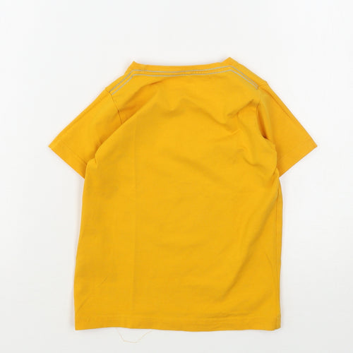 name it Boys Orange  Cotton Basic T-Shirt Size 4 Years Round Neck