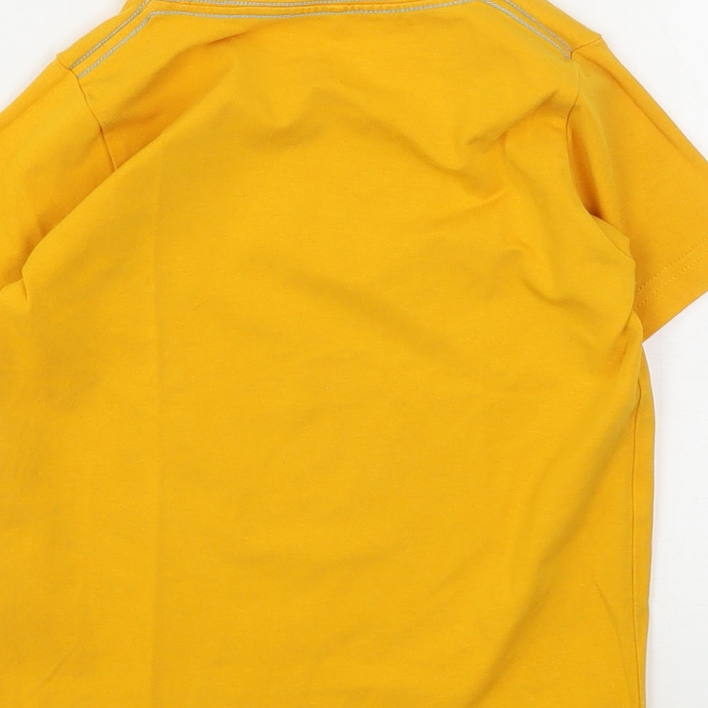 name it Boys Orange  Cotton Basic T-Shirt Size 4 Years Round Neck